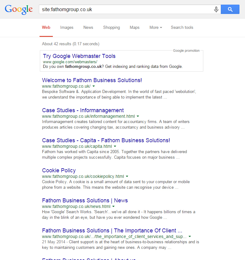 Google Site Indexing